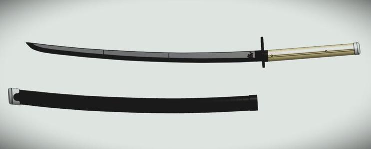 Tanjiro Kamado's Nichiri Sword (With Saya)