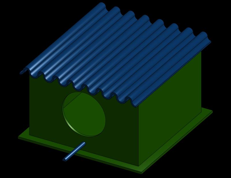 Birdhouse - Curvy Roof