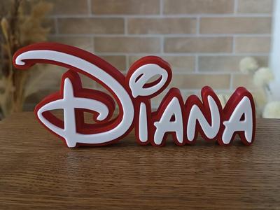 Diana Disney Name Sign Decorate Room child Birth
