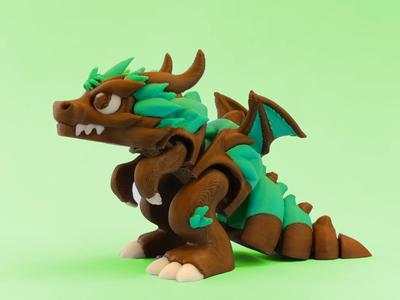 Articulated Gaiarex (Dragon + t-rex dinosaur)Flexi