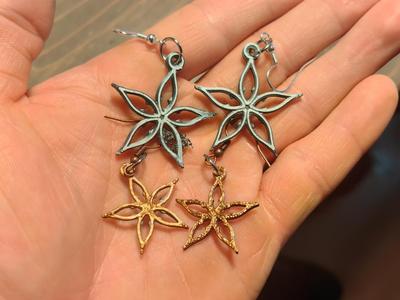 Gothic Flower Earrings 