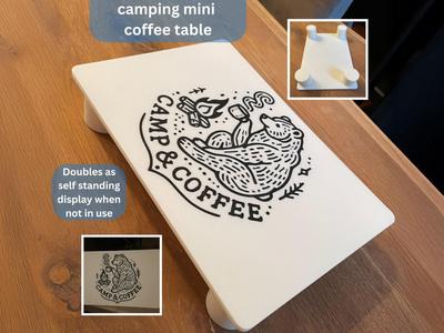 Camping Mini Coffee Table / Doubles as Display 