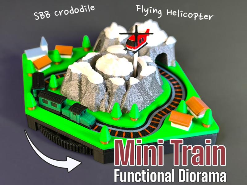 Mini Train - Functional Swiss Diorama