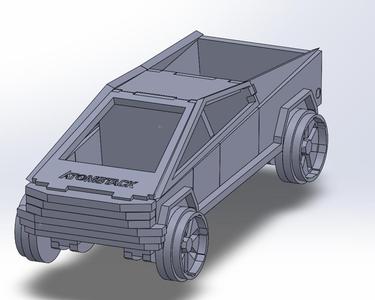 Laser Cut Cybertruck Puzzle