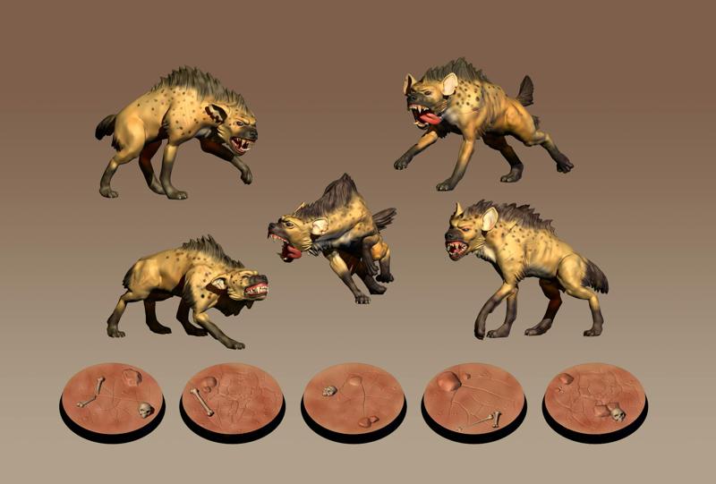 5 Hyenas [pre-supported]