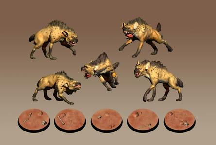 5 Hyenas [pre-supported]