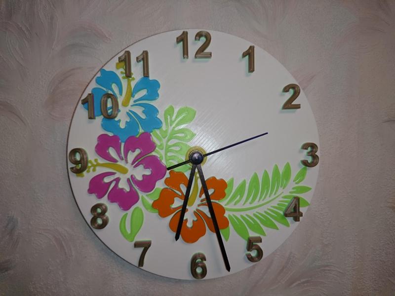 7 color clock Print-In-Place