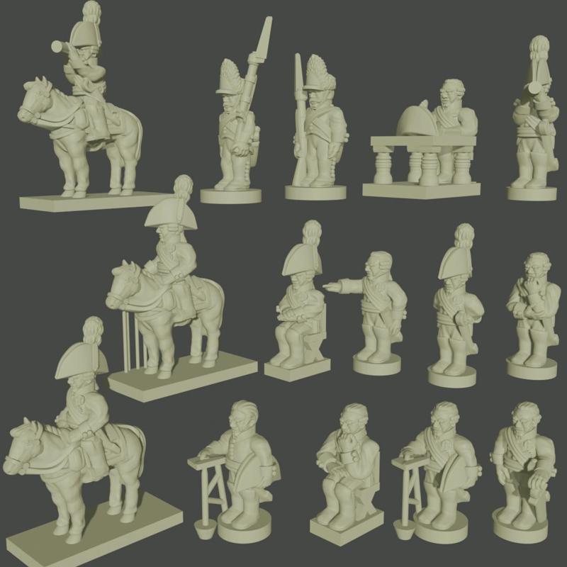 6-15mm Austrian HQ/Command Set (1798-1808~) NAP-AU-7