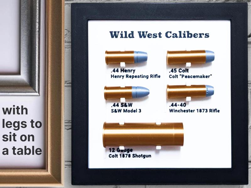 Realistic Wild West Bullets with Printable Frame