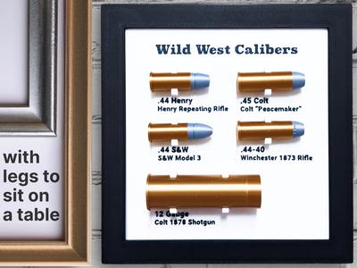 Realistic Wild West Bullets with Printable Frame
