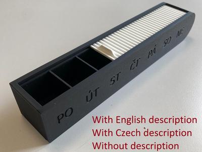 Universal Box Pill Organizer or Multi-purpose box