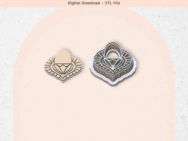Tribal Style 18 Clay Cutter for Polymer Clay, Digital STL File