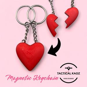 Magnetic Heart Keychain - A Love That Clicks! - No Supports