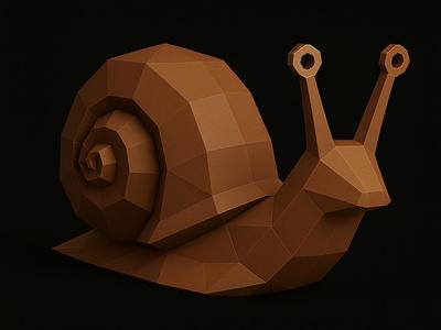 snail realistic version origami 