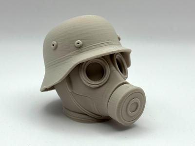 Gas Mask Head with Helmet