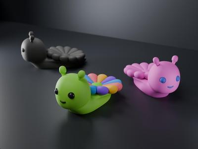 Cute Rainbow Snail – Fun Multicolor Print