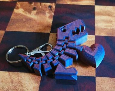 FlexiRex Heart Key Chain