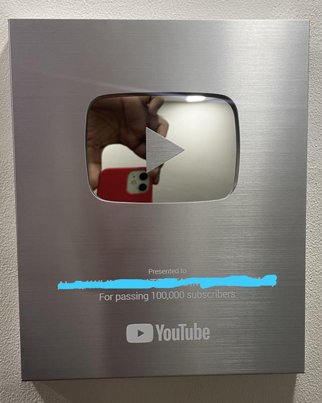 YouTube Silver Play Button