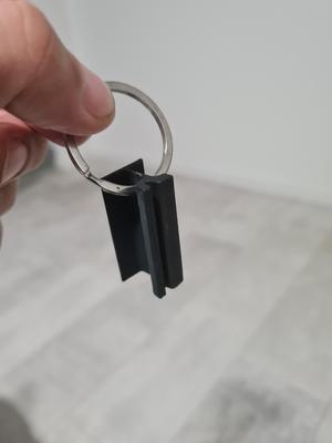 Tram Track Keychain Pendant