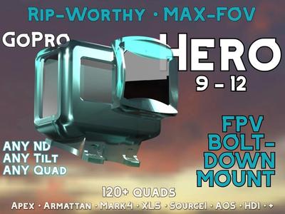 Rip-Worthy: GoPro Hero 5 - 13 + 4k, TPU Drone Mounts, Max FOV