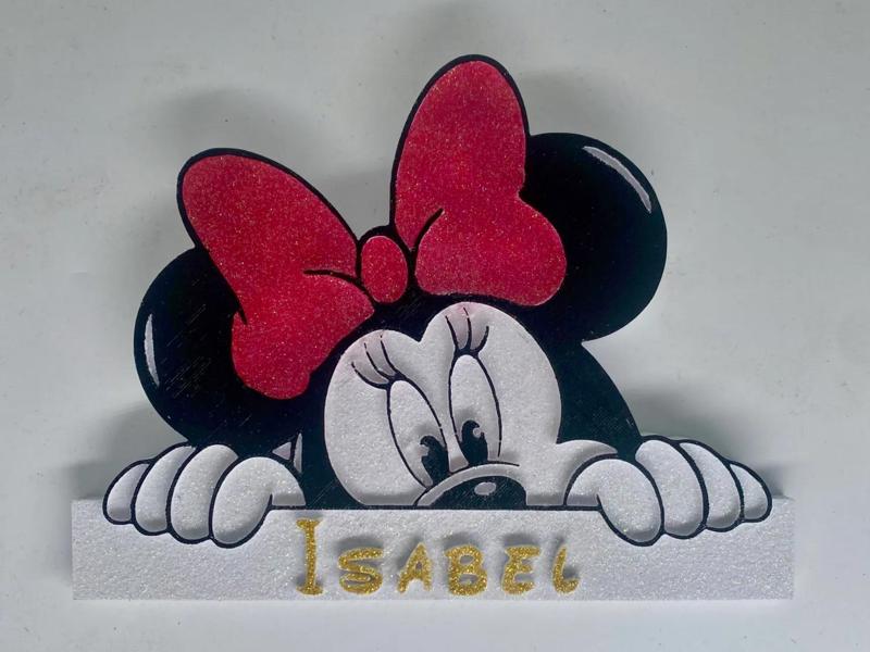Targa di Minnie con nome