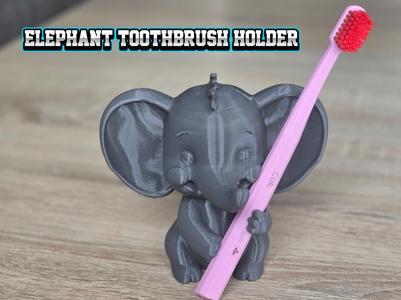 Elephant toothbrush holder for kids