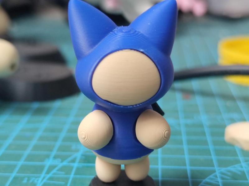 50% smaller standing goofy cat (no AMS needed, but no expression; the expression in the image is a custom waterslide decal)