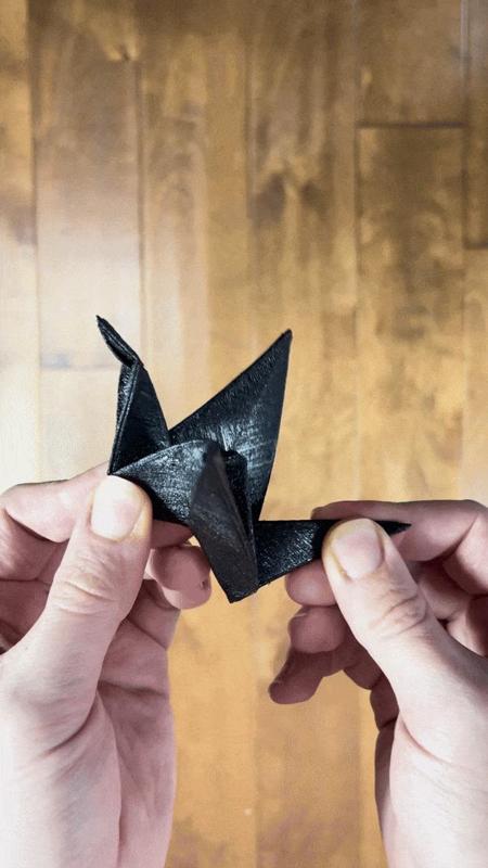 Printagami Flapping Crane 3D Printed Origami