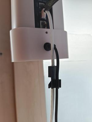 Flat + Round Cable clip (Flat UTP + DC cable)