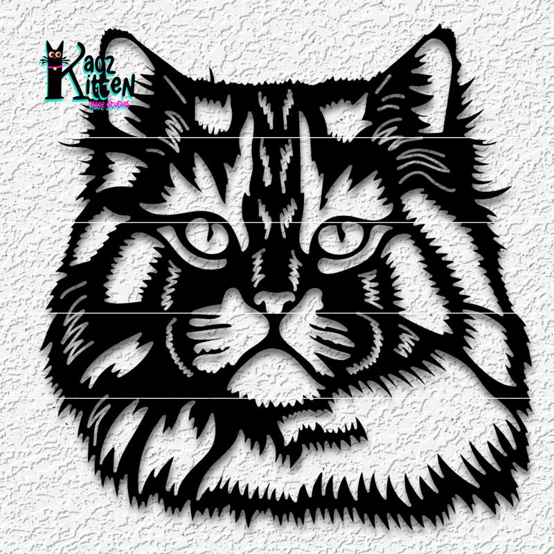 fluffy kitty cat wall art pet kitten decor