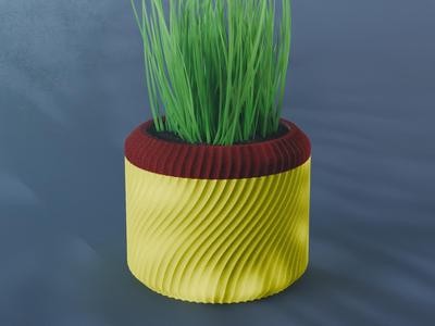 Nami Planter Pot, Scalloped Reverse Bezier | Small, Medium, Large | Self Watering and Drip Tray 
