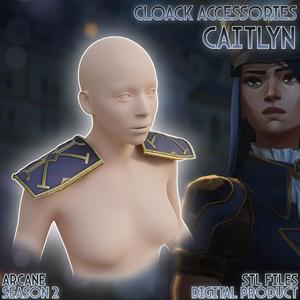 Caitlyn Kiramman Cosplay Cloack Outfit Accessories Arcane League of Legends