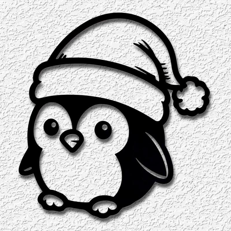 penguin wall art Christmas decor