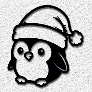 penguin wall art Christmas decor