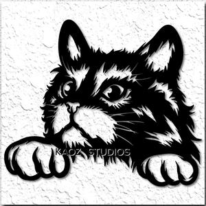 Fluffy Kitty wall art Maine Coon Wall decor cat decoration