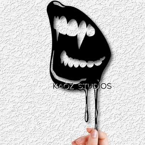 vampire fangs wall art halloween decor