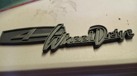 Jeepster Commando Jeep 4WD badge 