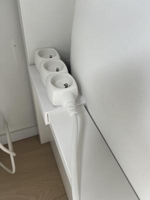 IKEA Malm + Koppla - Bedside 3-way Power Strip Holder