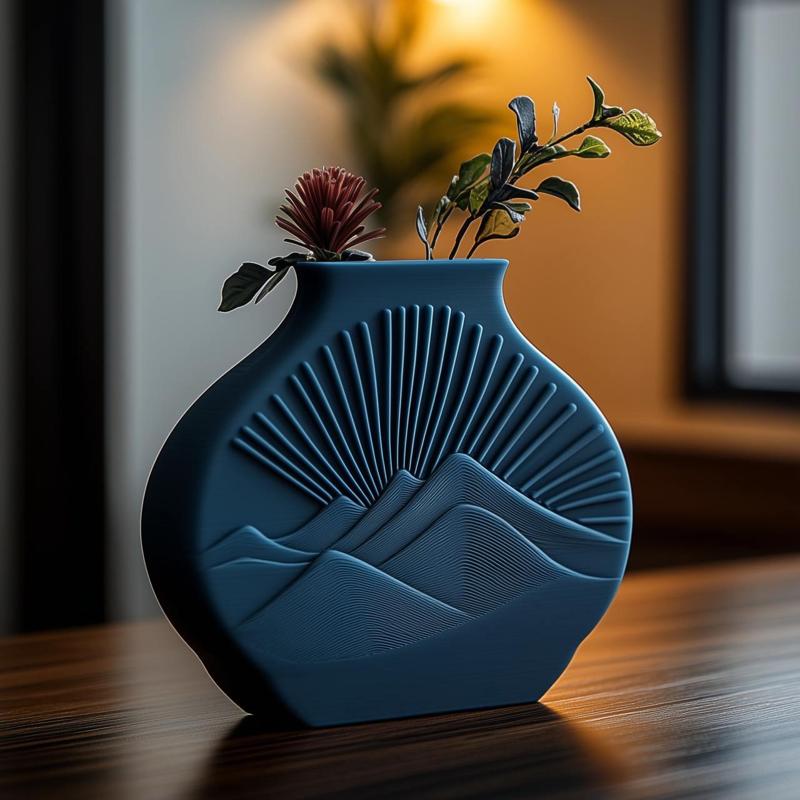 Sunrise Peaks Vase – A Scenic Elegance Inspired by Nature's Beauty