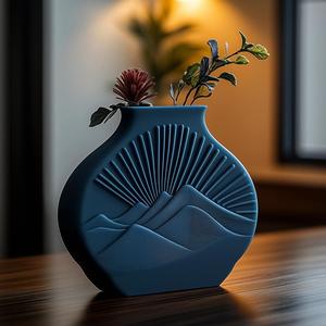 Sunrise Peaks Vase – A Scenic Elegance Inspired by Nature's Beauty