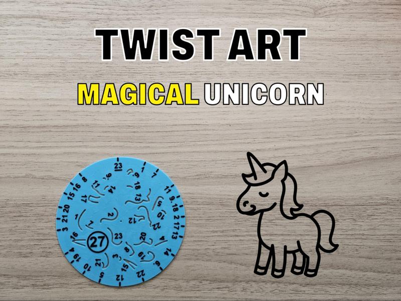 Twist Art 27 Unicorn - Rotary Drawing Stencil
