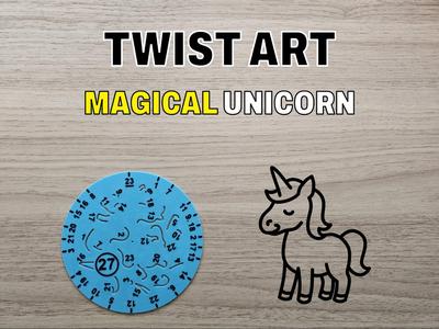 Twist Art 27 Unicorn - Rotary Drawing Stencil