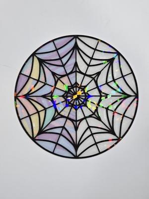 Wednesday Addams inspired stained glass/textile