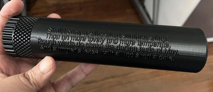 Pencil Case Travel Tube with Shakespeare engravings