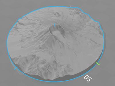 Topo map of Mount St. Helens