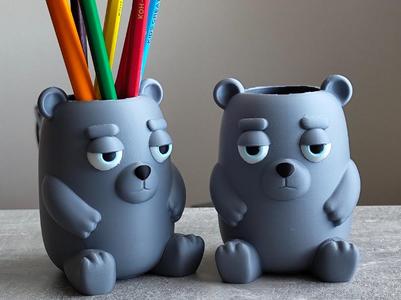 Teddy bear / pencil holder