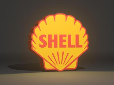 Shell Lightbox Vintage