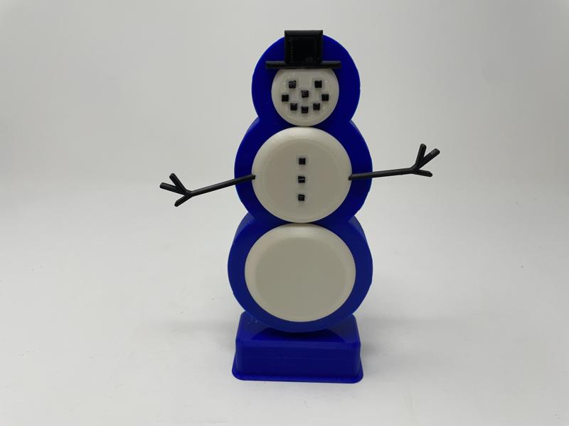 A 3D Printed Dancing Snowman