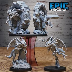 Abyss Drake Set / Dragon Demonic Creature / Flying Dragonborn Demon / Evil Beast / Winged Devil Encounter