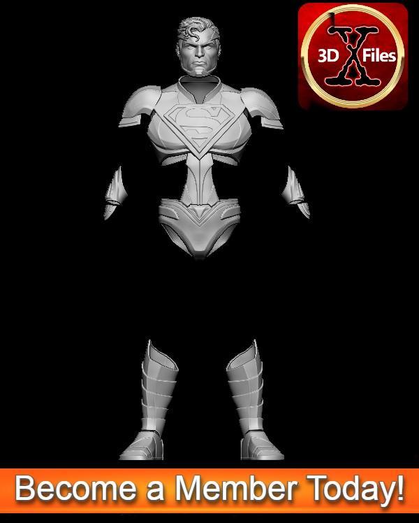 Superman Injustice 2 Custom Action Figure Head and Armor - 1:12 and 1:6 Scale 